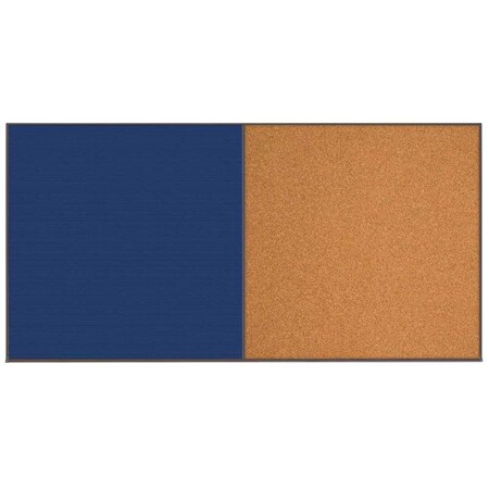 United Visual Products Enclosed Corkboard, 1 Door, 18"x24", 4" Fra UV3414-GOLD-AMETHY